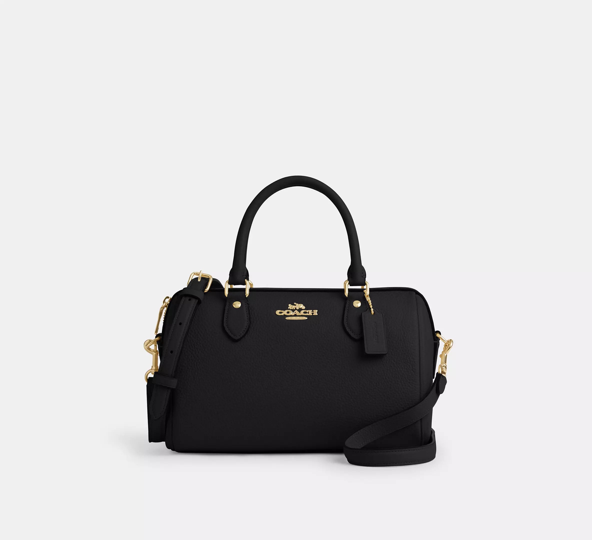 pebbled leather/Gold/Black