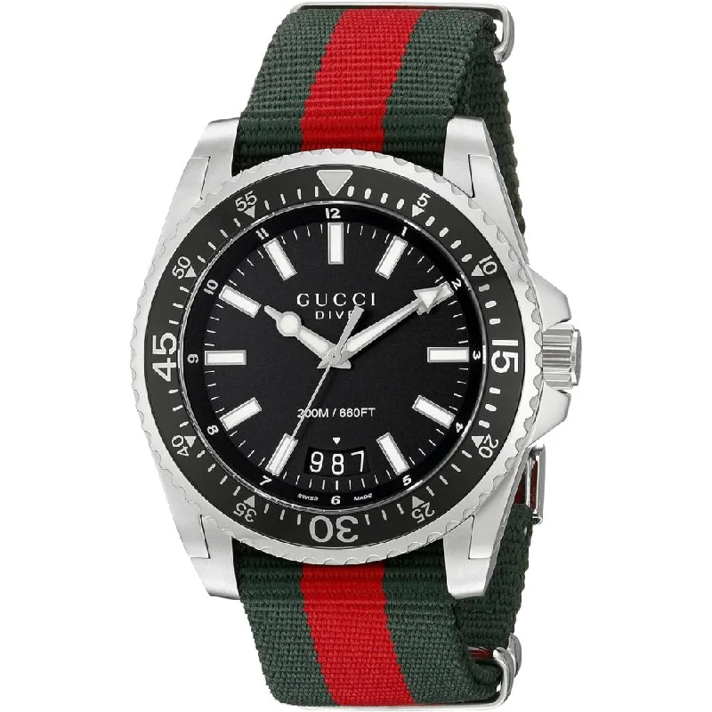 Gucci YA136206 Black Dial Dive Men's Watch
