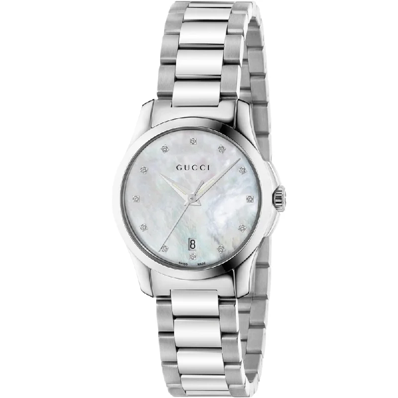 Gucci G-Timeless Mother of Pearl Ladies Watch
