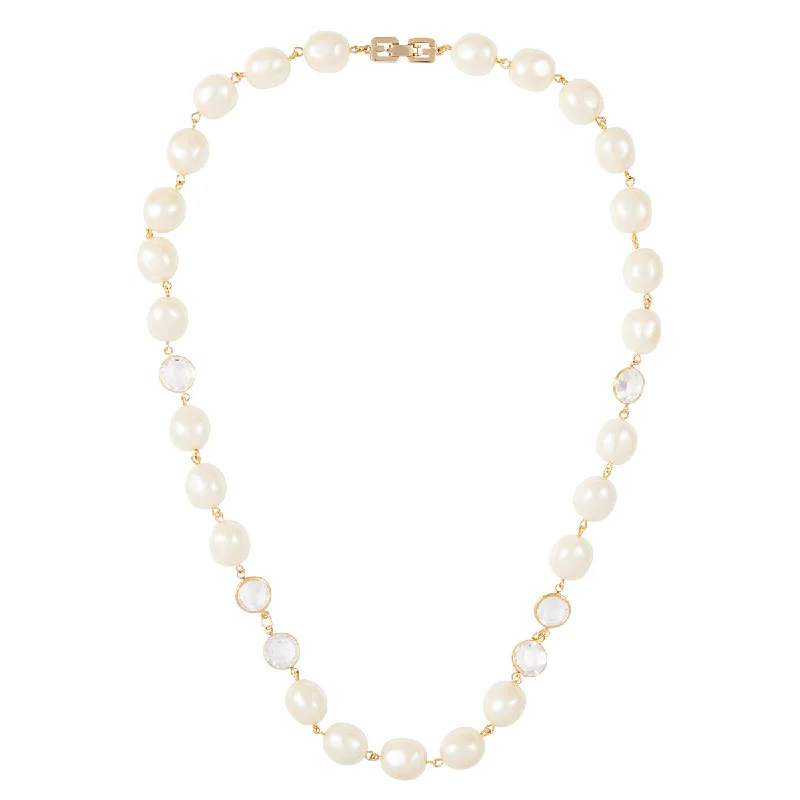 1990s Vintage Givenchy Faux Pearl Statement Necklace