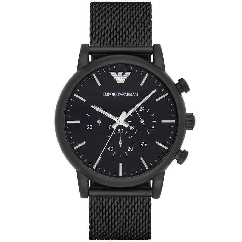 Emporio Armani AR1968 Black Dial Chronograph Men's Watch