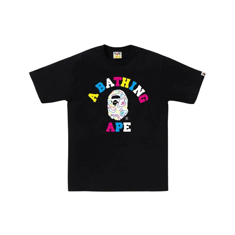 Bape Neon Camo College Tee Black