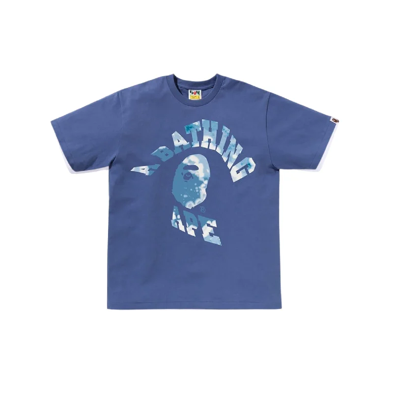 Bape Tie Dye Twist College Tee Blue