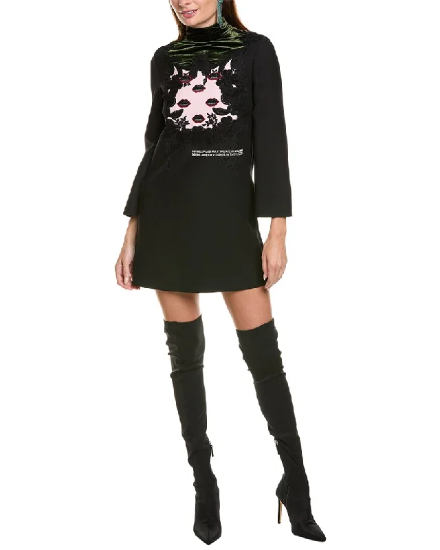 Valentino Wool & Silk-Blend Shift Dress