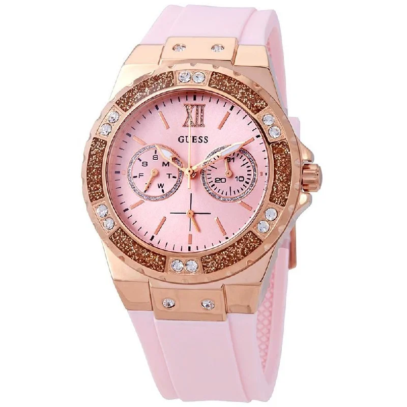 Guess W1053L3 Limelight Crystal Pink Dial Ladies Watch