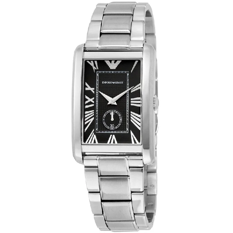 Emporio Armani AR1608 Rectangular Black Dial Men's Watch
