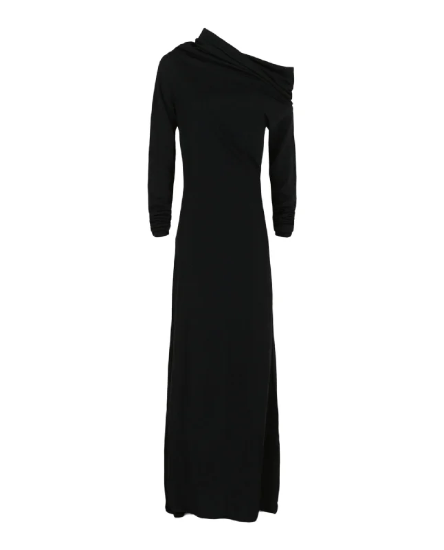 Ferragamo Womens Long Sleeve Off-The-Shoulder Gown