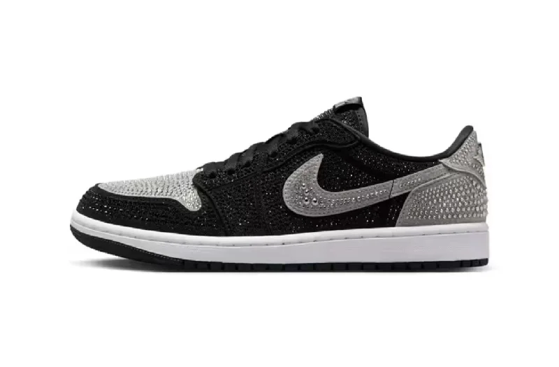 Woman's Swarovski Air Jordan 1 Low OG Stealth