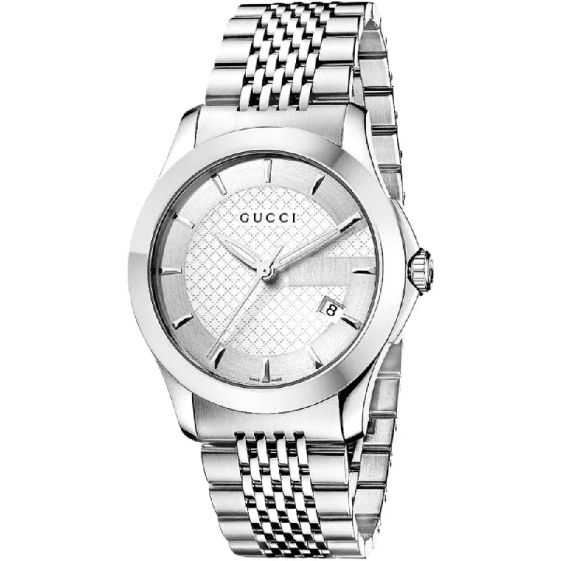 Gucci YA126401 G-Timeless Silver Dial Men's Watch