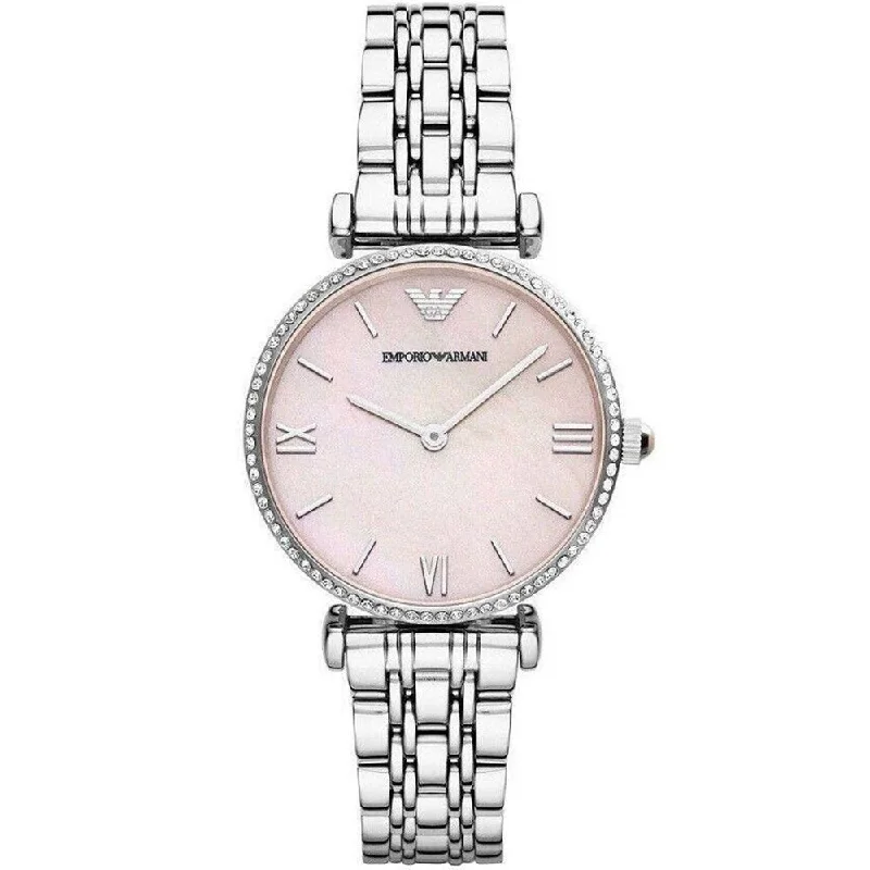 Emporio Armani AR1779 Ladies Watch Gianni T-Bar Pink