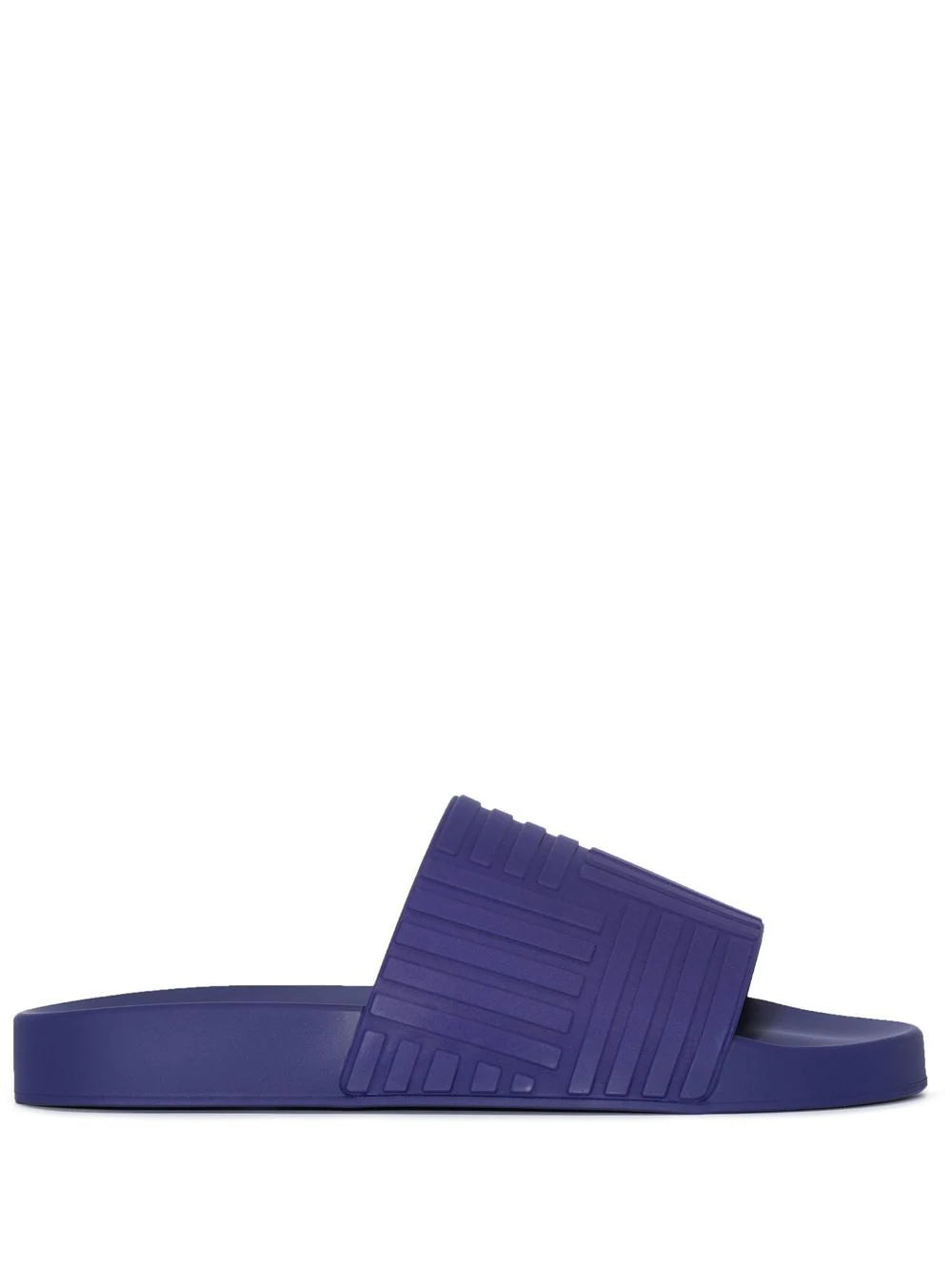 Bottega Veneta Intrecciato Rubber Slides Viola Purple