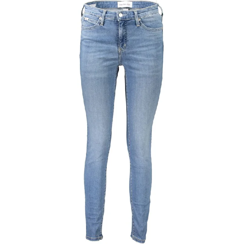 Calvin Klein Blue Cotton Women Jeans