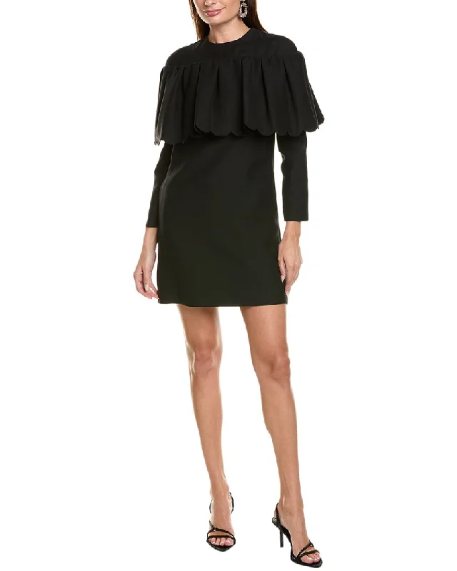 Valentino Wool & Silk-Blend Shift Dress