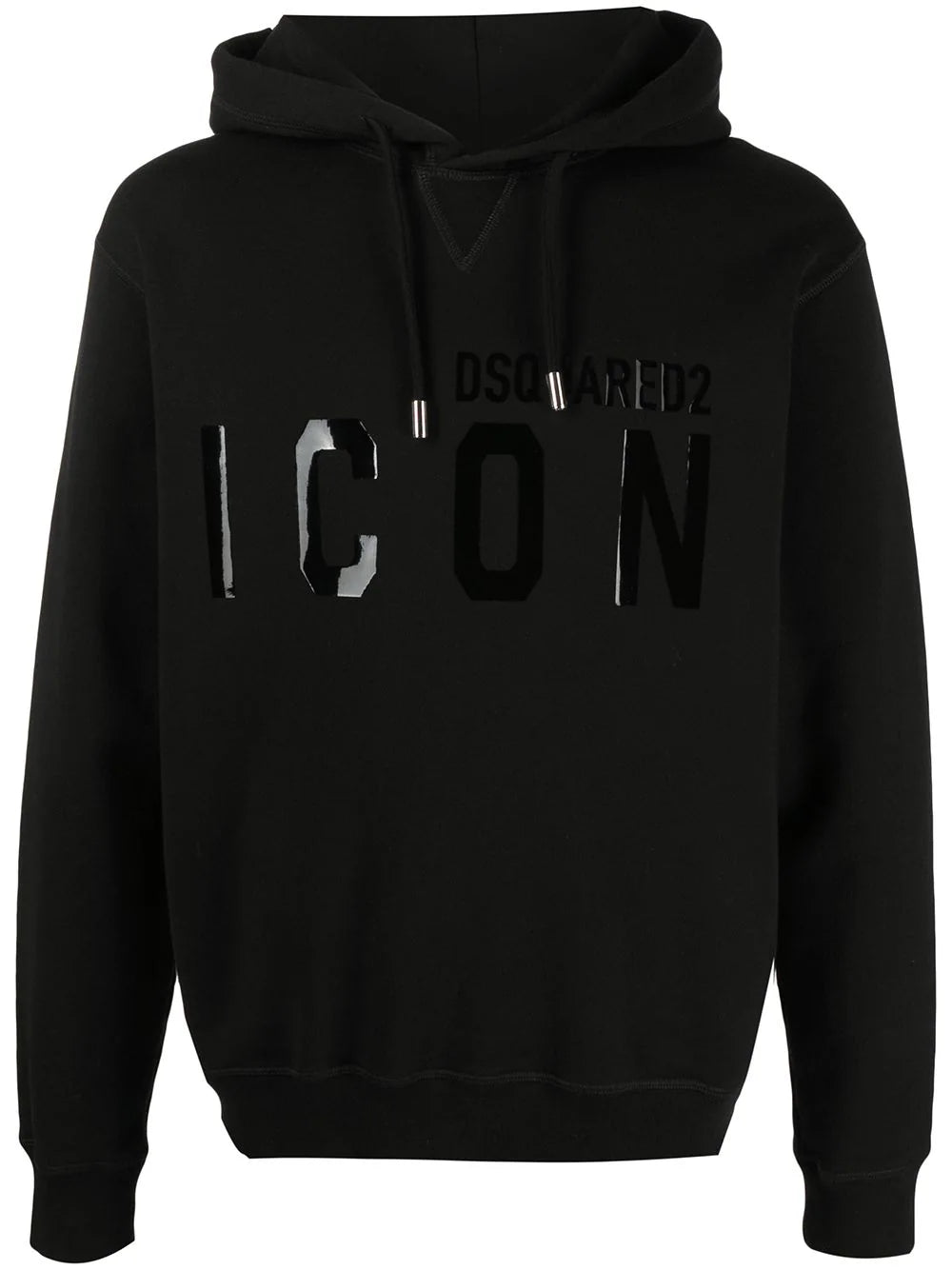 Dsquared Icon Shine Tonal Hooded Sweatshirt Black
