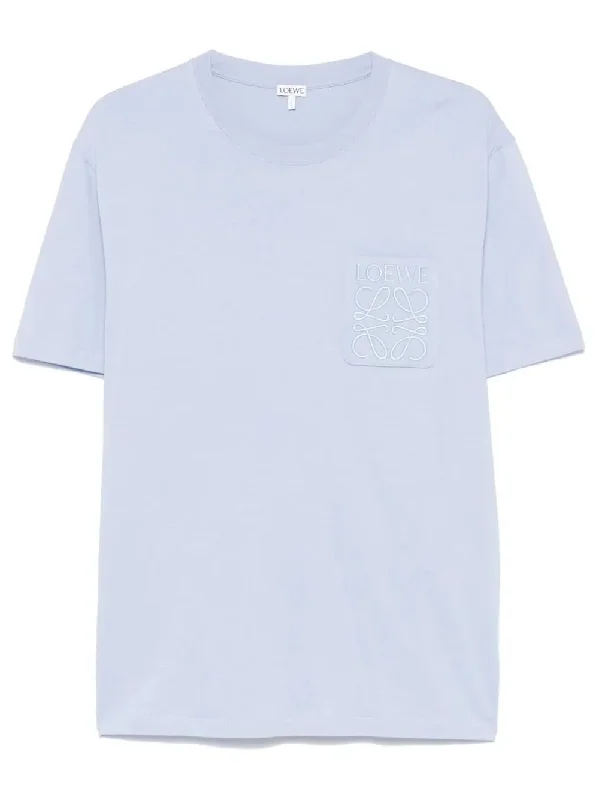 Loewe Anagaram Pocket Embroidery T-Shirt Blue