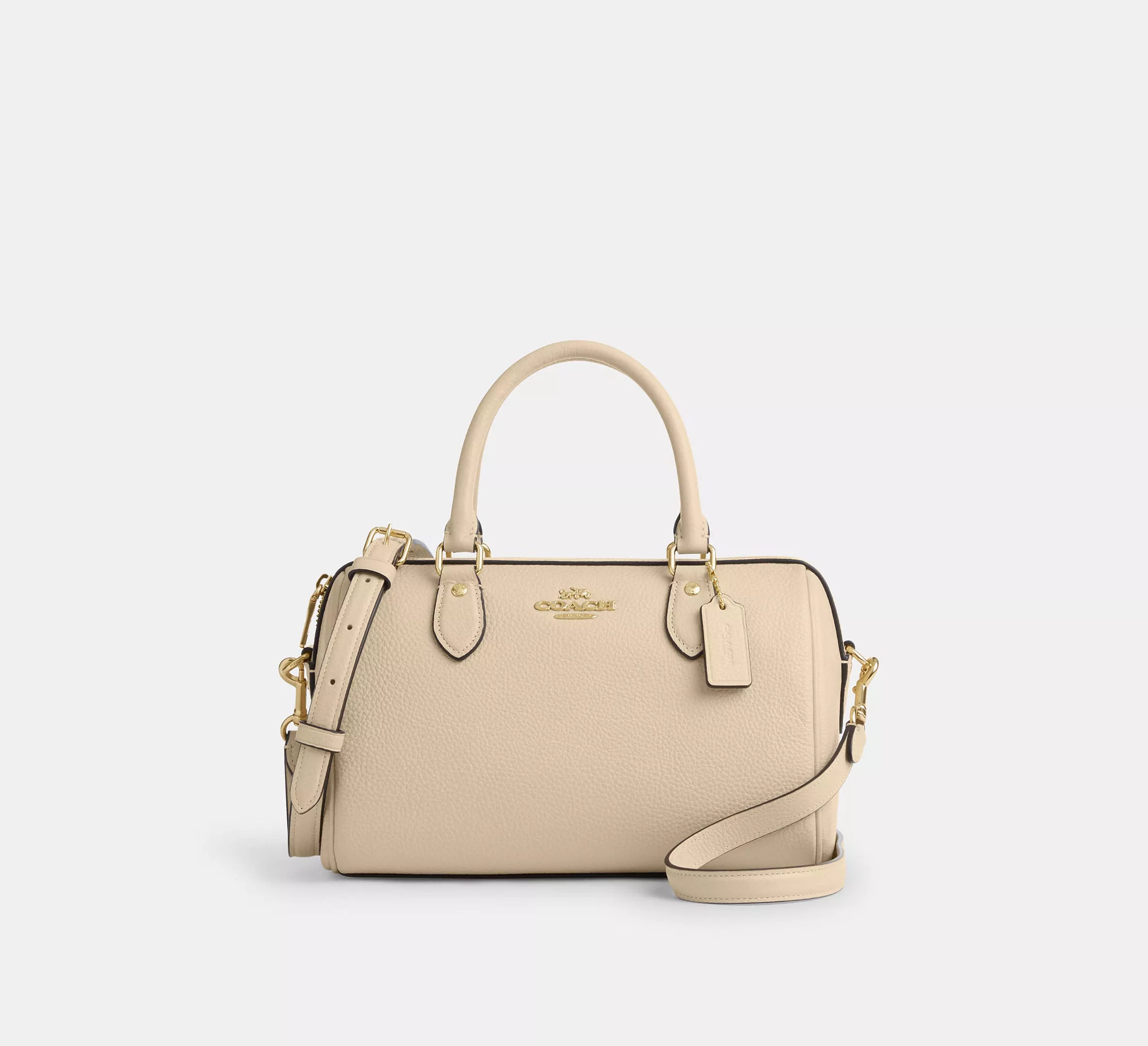 pebbled leather/Gold/Ivory
