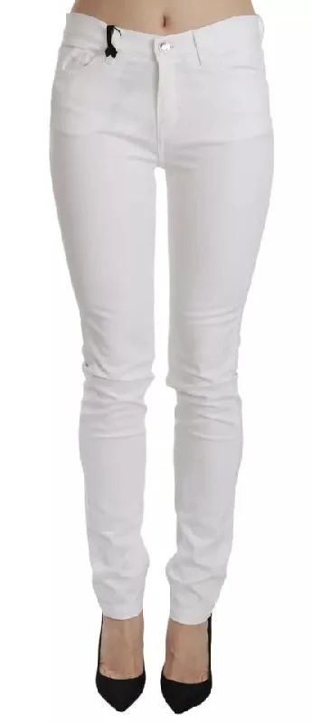 Dolce & Gabbana White Crystal Embellished Skinny Jeans
