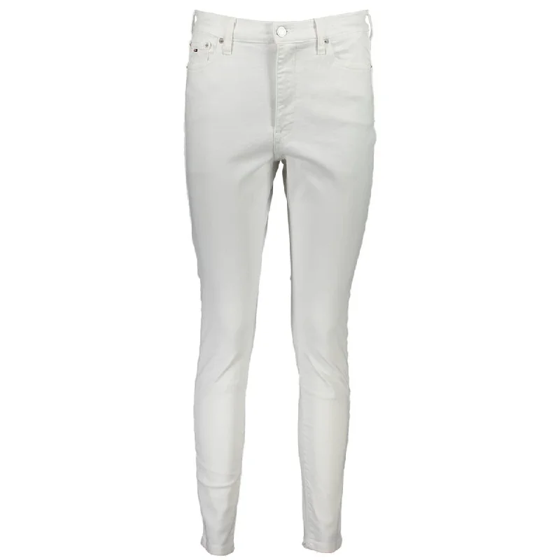 Tommy Hilfiger White Cotton Women Jeans