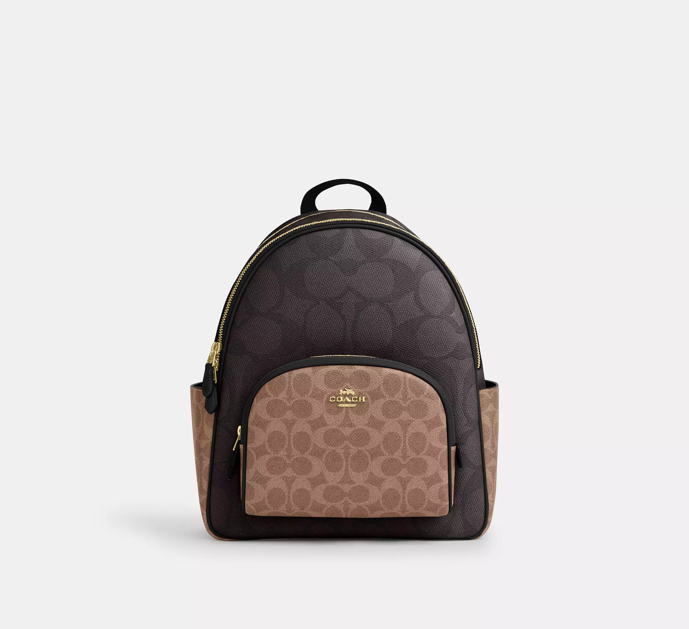 signature canvas/Gold/Walnut/Tan