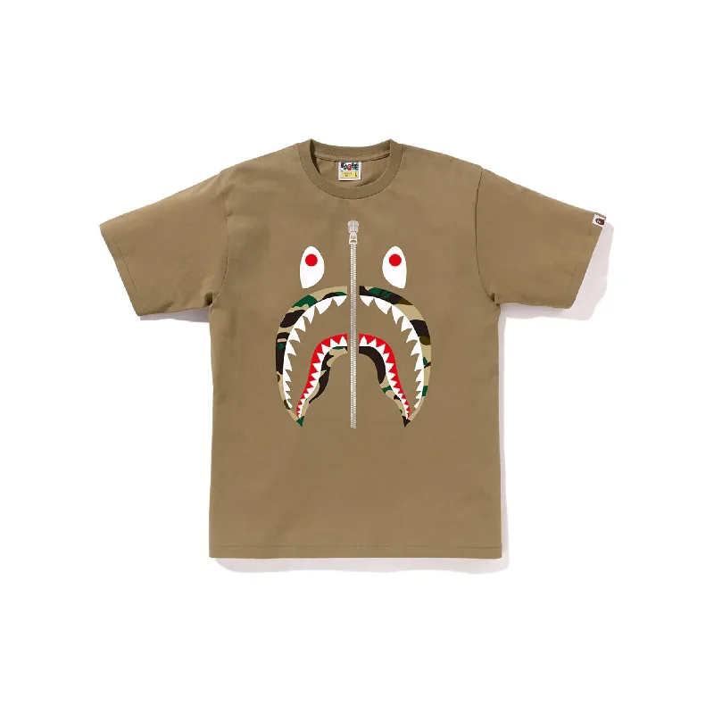 Bape 1ST Camo Shark Tee Beige