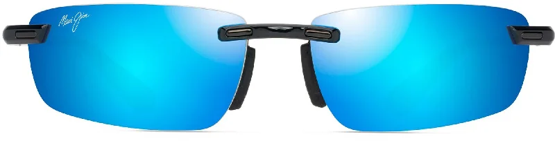 Shiny Black/Blue Hawaii Mirror