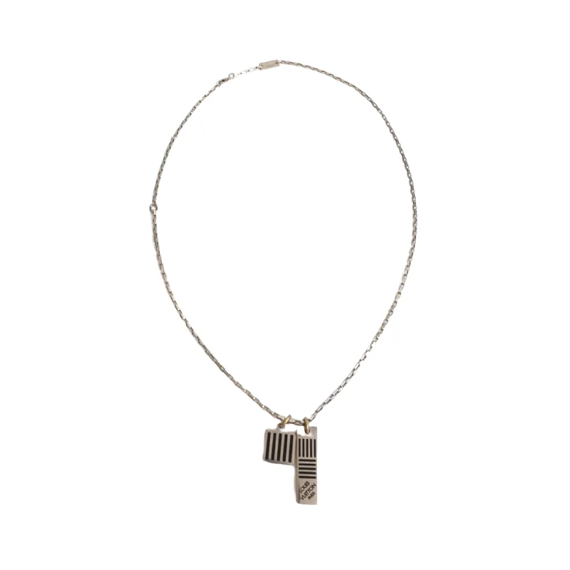 Louis Vuitton 'Damier Black' Pendant Necklace
