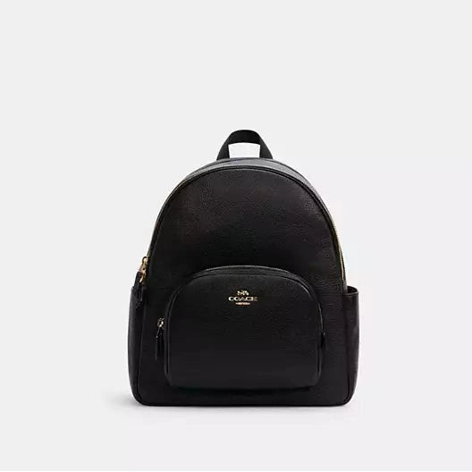 pebbled leather/Gold/Black