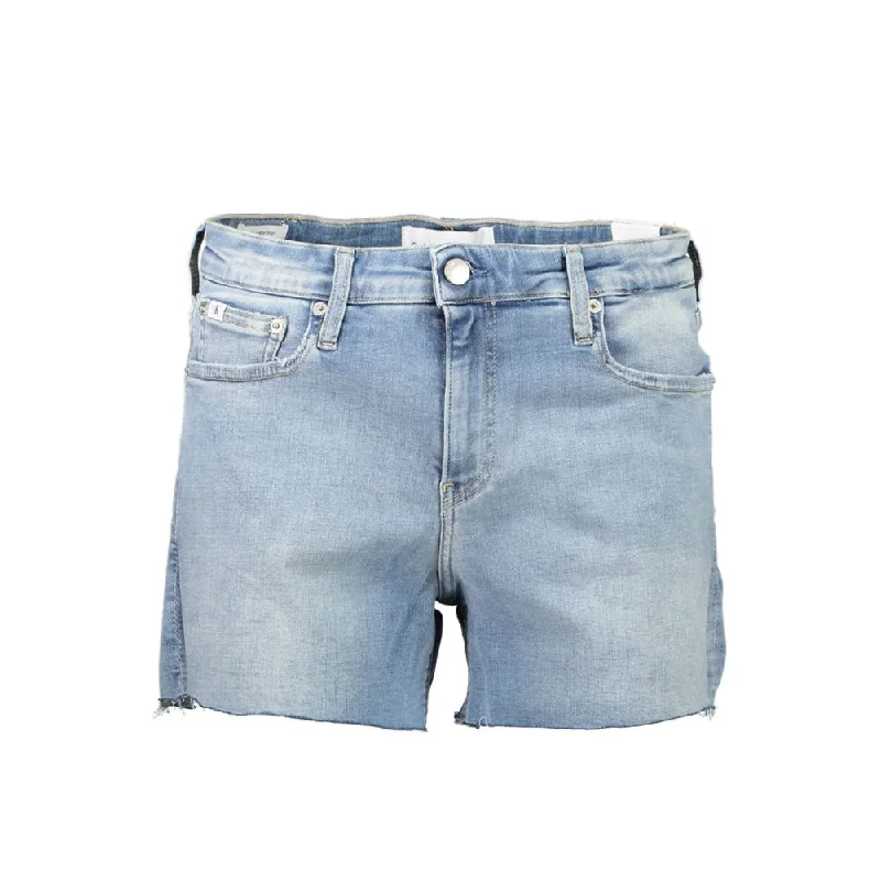 Calvin Klein Light Blue Cotton Women Shorts