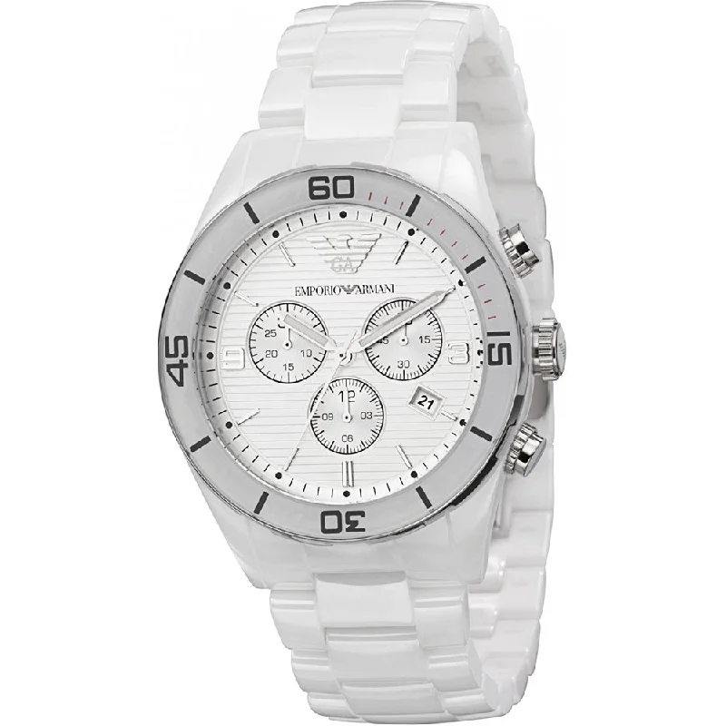 Emporio Armani AR1424 White Ceramica Men's Watch