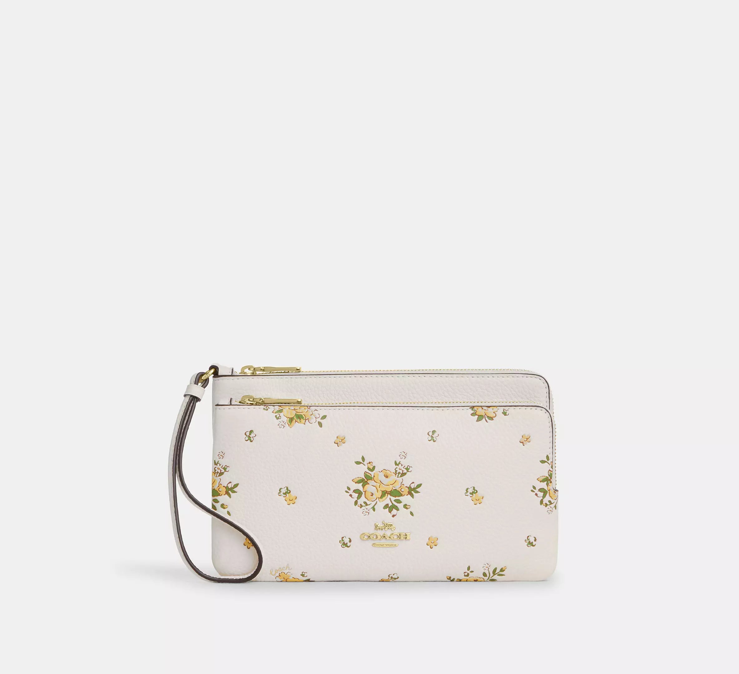 pebbled leather/Gold/Chalk Multi