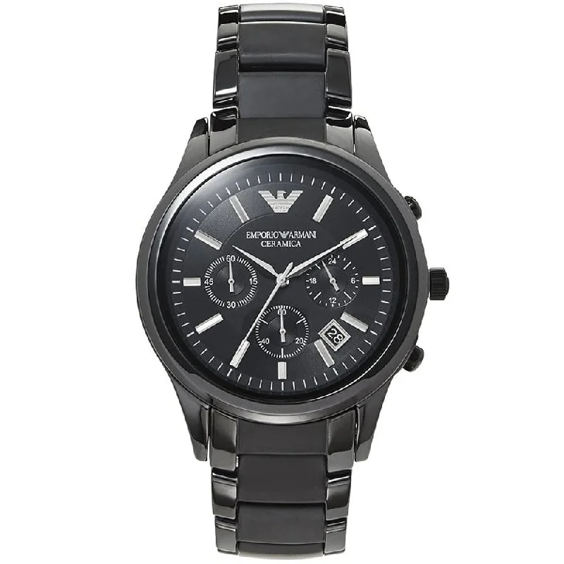 Emporio Armani AR1452 Men's Chronograph Watch Ceramica Black