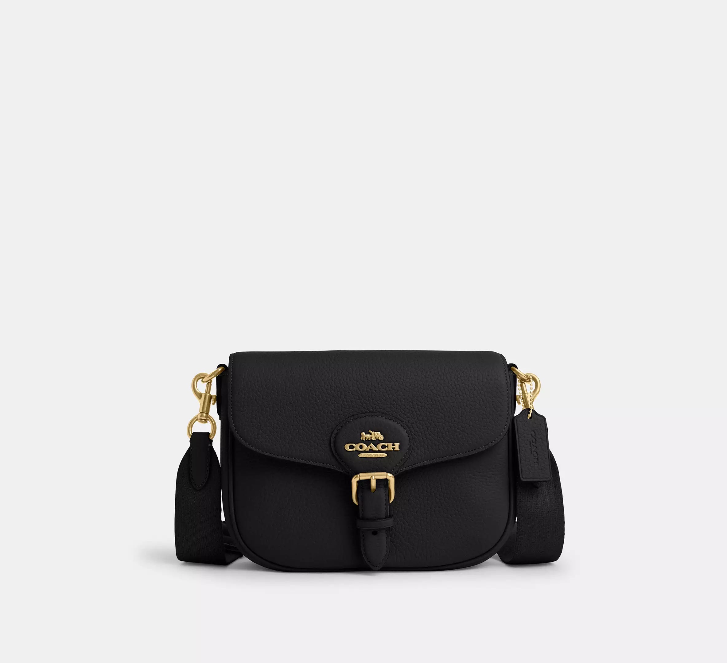 pebbled leather/Gold/Black