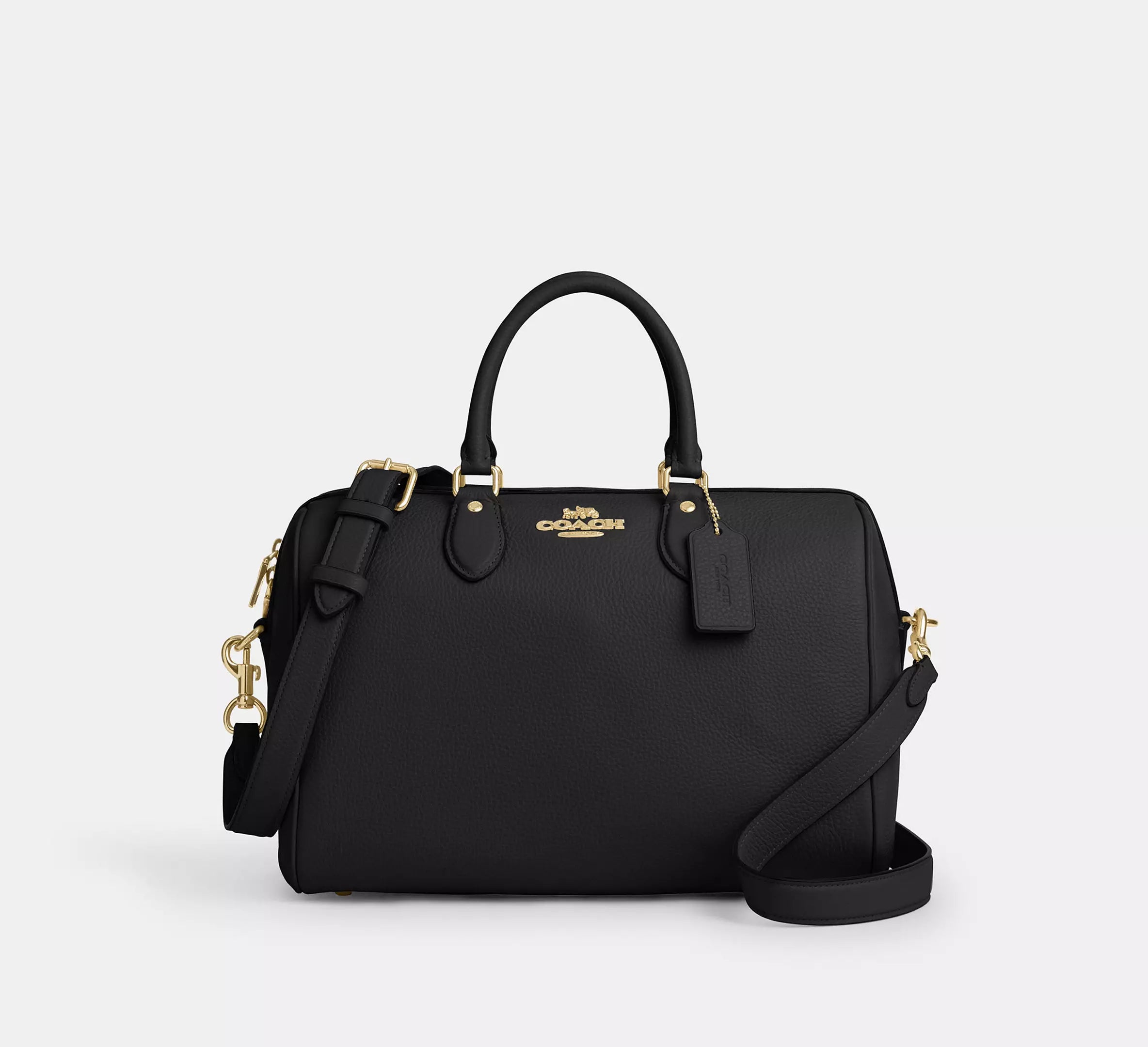 pebbled leather/Gold/Black
