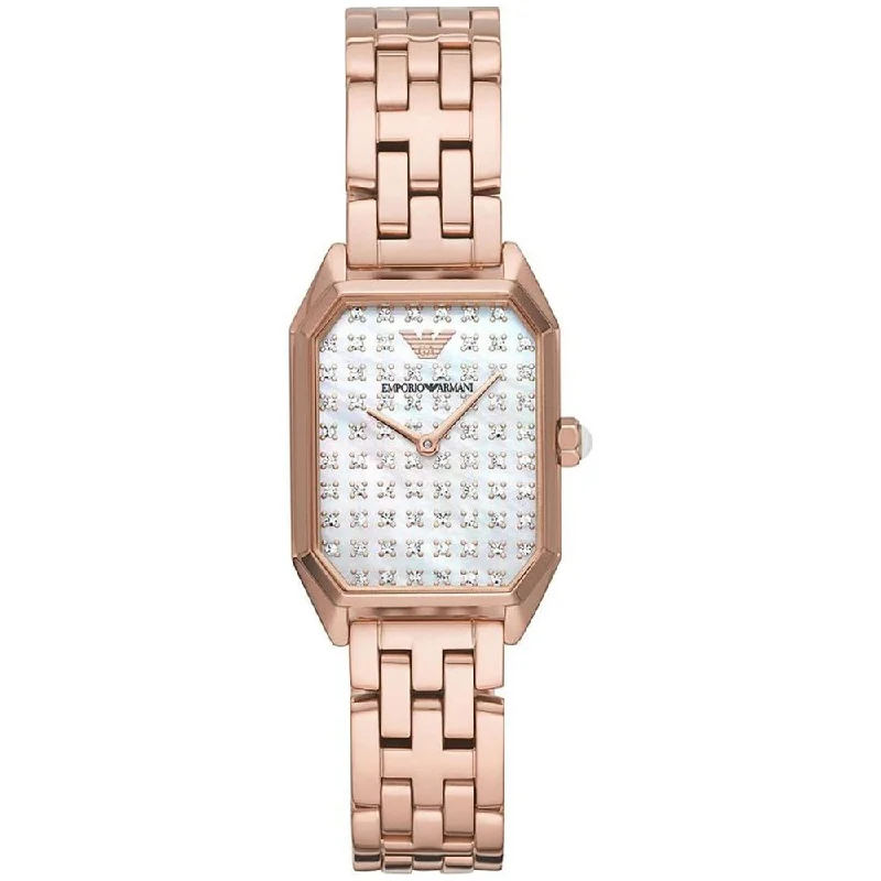 Emporio Armani AR11389 Two Hand Rose Gold Tone Women's Watch