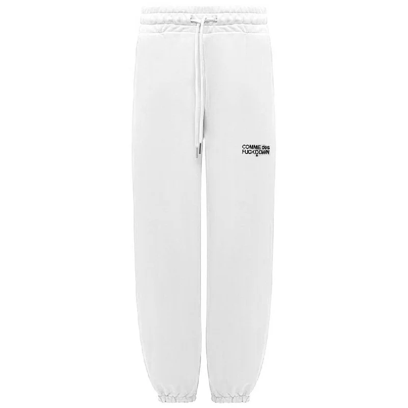 Comme Des Fuckdown White Cotton Jeans & Pant