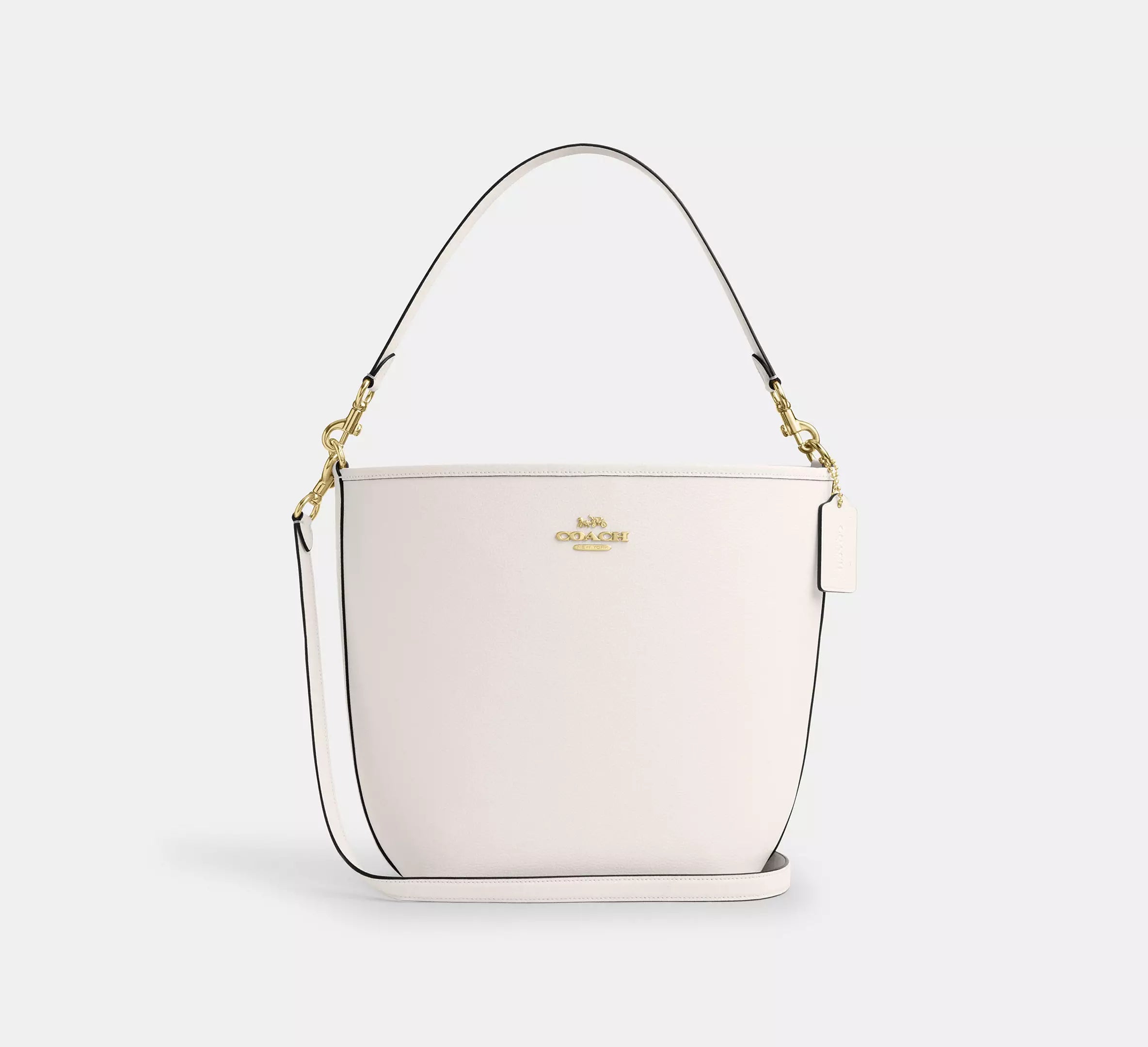 pebbled leather/Gold/Chalk