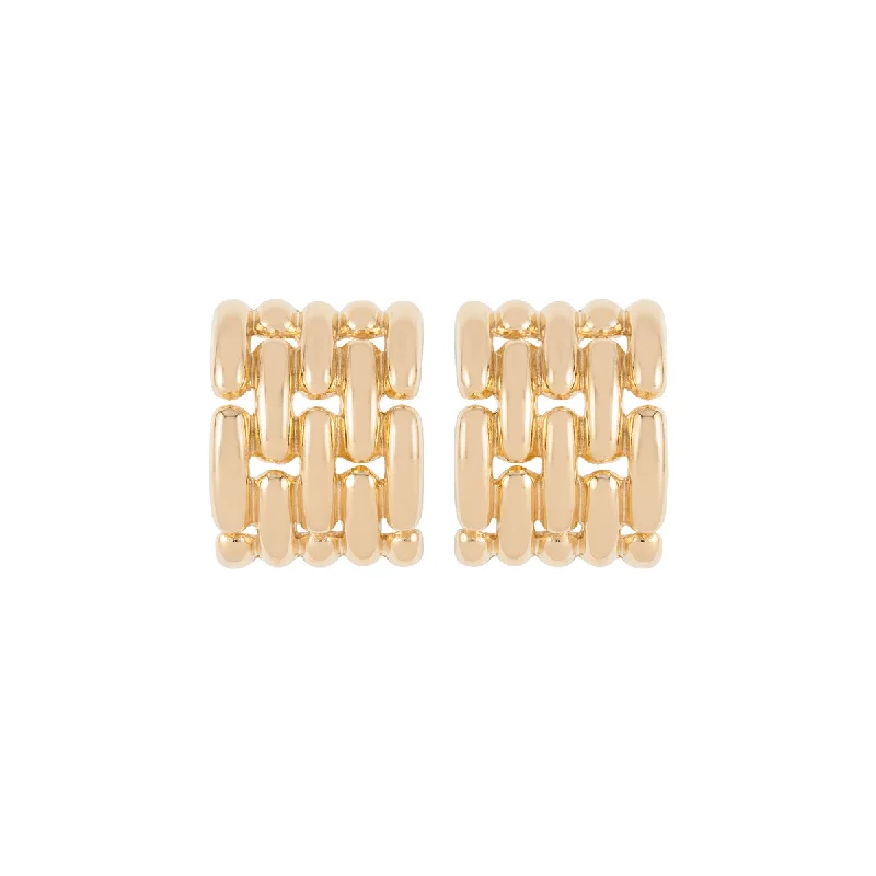 1980s Vintage Givenchy Weave Clip-On Earrings