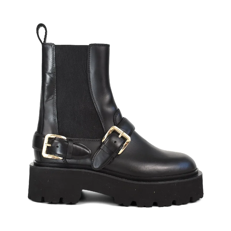 Sandro 'Helen Buckle' Chelsea Boots - Women's 38