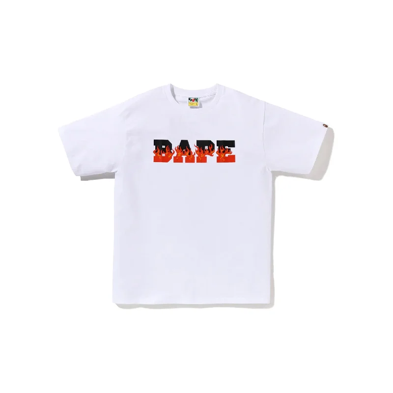 Bape Flame Logo Tee White/Red