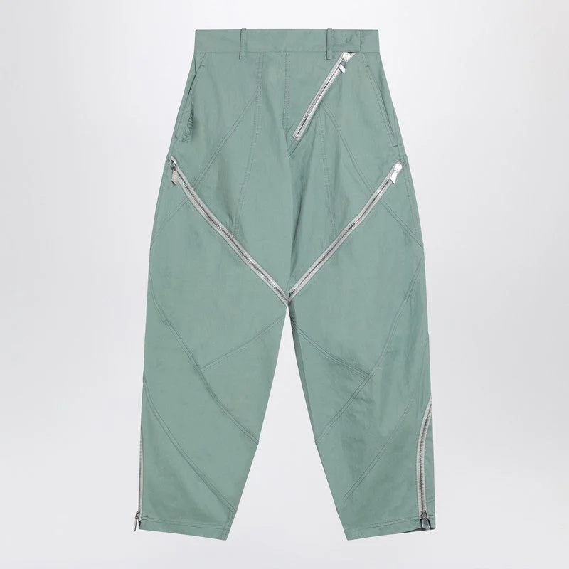 The Attico Sage green trousers with zip