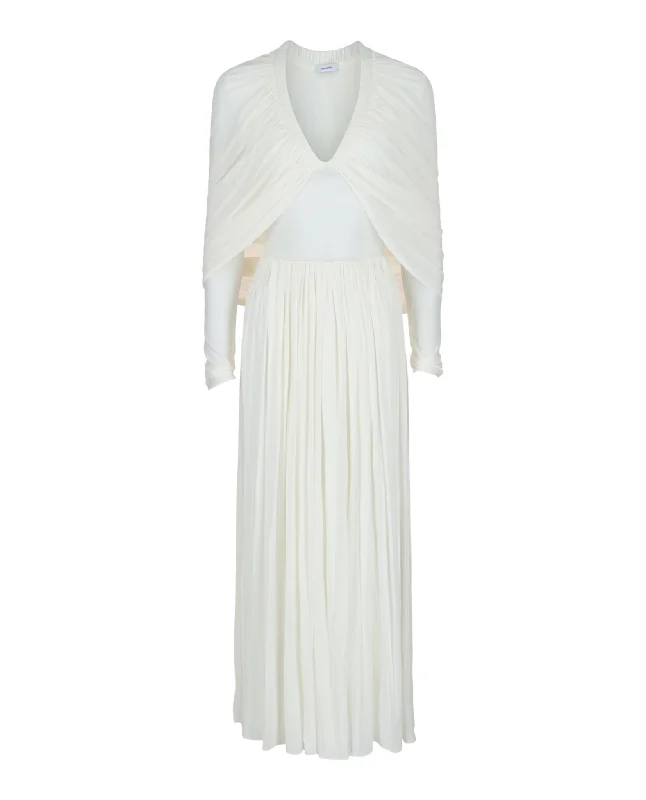 Ferragamo Womens Cut-Out Draped Maxi Dress