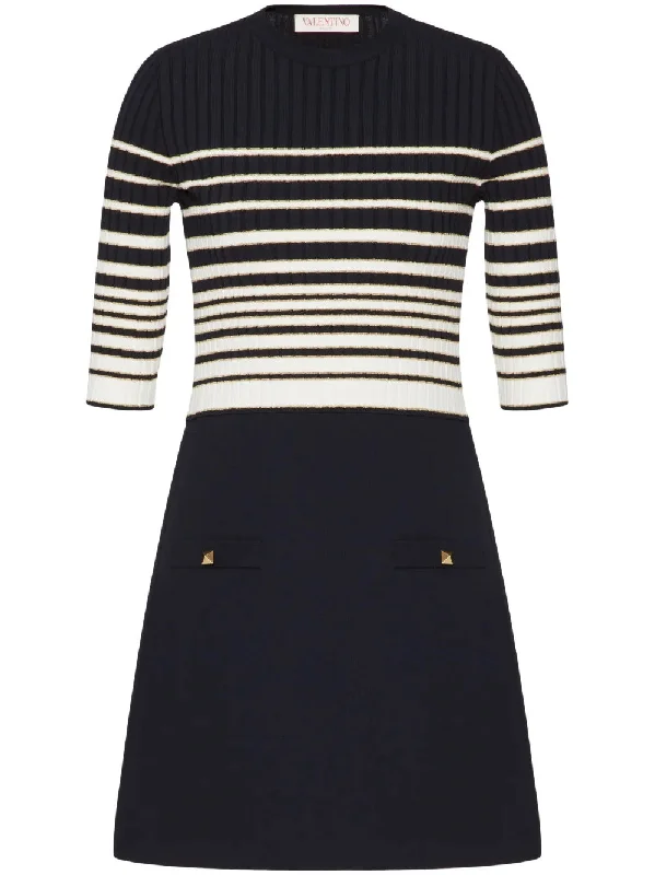 Valentino Striped Lurex Minidress