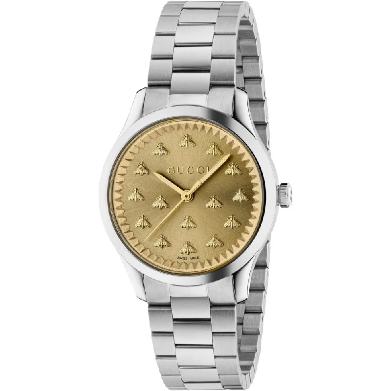Gucci YA1265035 G-Timeless Gold Dial Ladies Watch