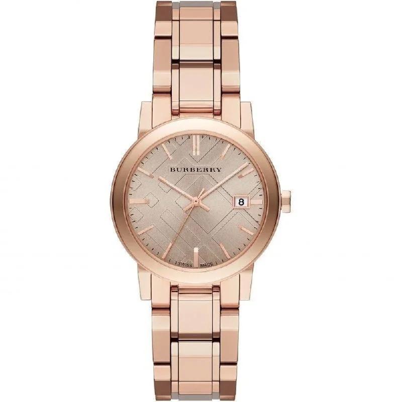 Burberry BU9135 Brown Rose Gold Stainless Steel Analog Quartz Women's Watch