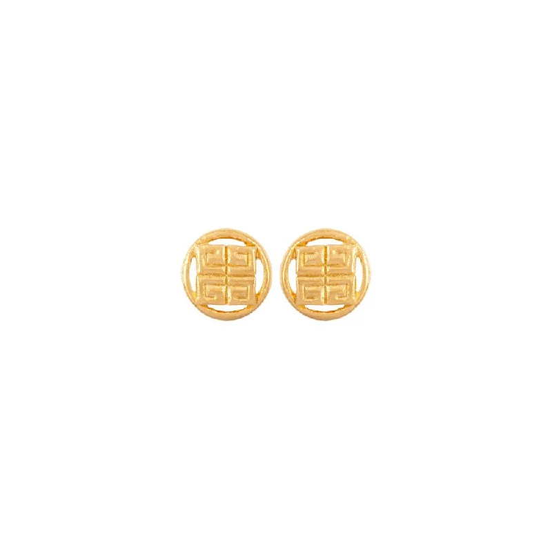 1980s Vintage Givenchy Logo Clip-On Earrings