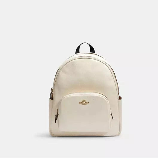 pebbled leather/Gold/Chalk