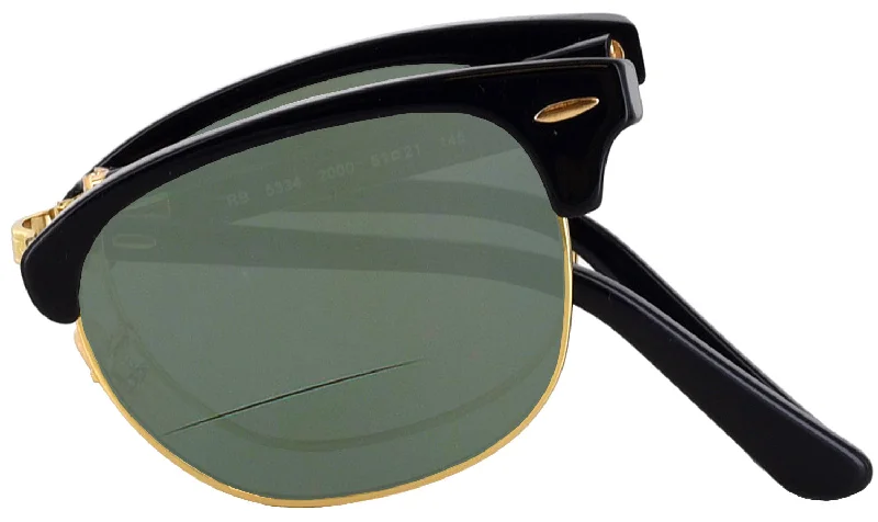 Ray-Ban 5334 Clubmaster Folding Optics Bifocal Reading Sunglasses
