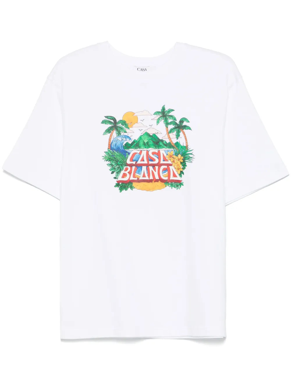 Casablanca Casa Beach Wave Tropical T-Shirt White