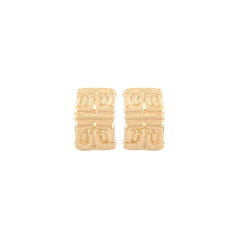 1980s Vintage Givenchy Logo Clip-On Earrings As Seen In The Crown Season 5