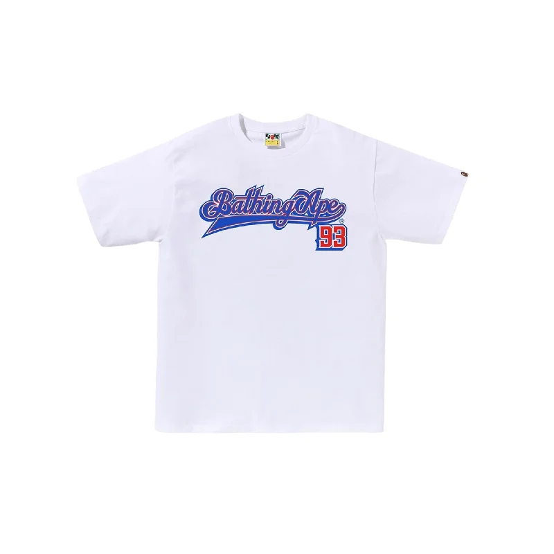 Bape Baseball Logo Tee White